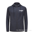 အမျိုးသားများအတွက် Mens Cotton Zipper Hoodie